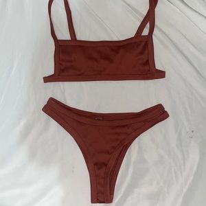 SHEIN ribbed cheeky bikini